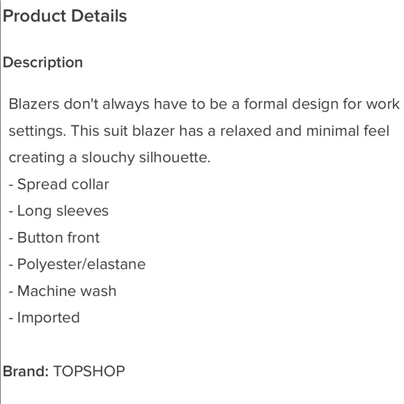 Topshop Blazer - Picture 4 of 4